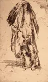 John Wentworth Russell, Chief Hind Bull at Treaty Payment Fay, Fort MacLeod, Alta. Oct. 1909, 1909, etching on paper