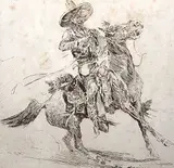 Edward Borein, Untitled - Mexican Style Horserider