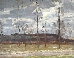 Episy by A. Y. Jackson, 1910, oil on board, sold Jan 1992