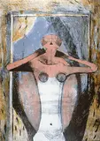 Femme au Collant Rose #80/150 by Rufino Tamayo, 1969, lithograph on paper, sold Jan 1992