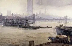 Owen P. Staples, London, 1908, 1909, watercolour on Whatman board