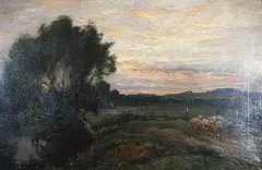 James Herbert Snell, Untitled - English Pastoral, oil on canvas