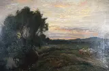 James Herbert Snell, Untitled - English Pastoral, oil on canvas