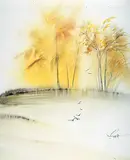 Marjorie Pigott, Untitled - Pastoral Beauty, watercolour on paper