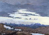 Horace Champagne, Approaching Warm Front - from Rocky Mountain Ranch, Turner Valley, Alberta