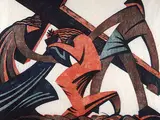 Sybil Andrews, Via Dolorosa #3/60, 1935, colour wood block on paper