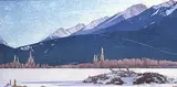 Walter J. Phillips, Beaverlodge, 1944, colour wood block on paper