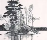 Lac Lu by Walter J. Phillips, 1933, wood engraving on paper, sold Jan 1992