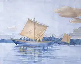 Harold Nelson Semmens, Untitled - Pair of Sail Boats, 1938, watercolour on paper