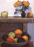 Keith Holmes, Still Life with Green Apple, 1984, acrylic on canvas