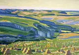 Hayland Southwest of Calgary by Illingworth Kerr, 1976, oil on canvas board, sold Jan 1992