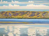 Echo Lake, Evening, Qu'Appelle, Sask. by Illingworth Kerr, 1975, oil on board, sold Jan 1992