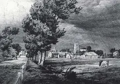 The Approaching Storm by Percival Gaskell, etching on paper, sold Jan 1992