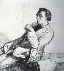 The Problem - A.Mason by Malcolm Osborne, etching on paper, sold Jan 1992