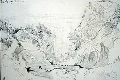 Torbay - Devon by Charles John Collings, graphite on illustration board, sold Jan 1992
