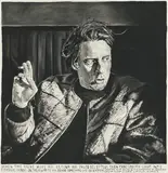 Rinus Van de Velde, "When The Light Hits His Retina...", 2020, Kohle auf Leinwand