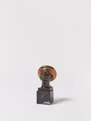Adam wohlbehütet by Rudolf Hausner, Bronze, braun patiniert und teilpoliert. Auf Marmorsockel, sold Apr 2025