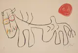 Aus: L'Enface d'Ubu by Joan Miró, 1975, Farblithografie auf Arches FRANCE (Wasserzeichen), sold Sep 2025
