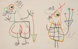 Aus: L'Enface d'Ubu by Joan Miró, 1975, Farblithografie auf Arches FRANCE (Wasserzeichen), sold Mar 2025