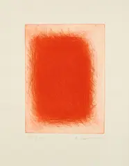 Ohne Titel by Arnulf Rainer, Farbradierung auf Bütten, sold Apr 2025