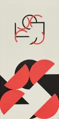 Jan Kubíček, "Drei geteilte Kreise und ein Quadrat, zwei verschiedene Dimensionen", 1993 - 1996, Acryl auf Leinwand