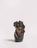 Peter Hohberger, Ohne Titel (Liebespaar), 1982, Bronze, braun und grün patiniert