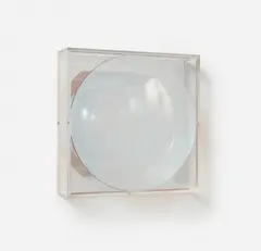 Adolf Luther, Ohne Titel (Spiegelobjekt), 1972, Semitransparenter Konkavspiegel von Spiegel in Objektkasten
