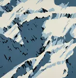 Gerhard Richter, Schweizer Alpen I (B2), 1969, Farbserigrafie auf leichtem Karton