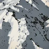 Gerhard Richter, Schweizer Alpen I (A2), 1969, Farbserigrafie auf weißem Halbkarton