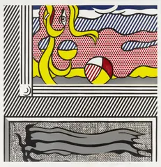 Two Paintings: Beach Ball by Roy Lichtenstein, 1984, Holzschnitt, Lithografie und Serigrafie auf Arches 88, sold Jun 2025