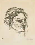 Oskar Kokoschka, Das Gesicht des Weibes (Porträt von Alma Mahler), 1913, Lithografie auf Velin