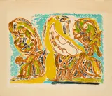 Asger Jorn, Aus: Sujet Romantique, 1953/71, Farblithografie auf Arches (Wasserzeichen)