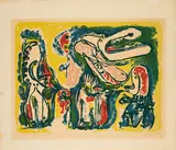 Asger Jorn, Aus: Sujet Romantique, 1953/70, Farblithografie auf Arches (Wasserzeichen)