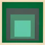 Josef Albers, Chrysoprase (Aus: Die Oberfläche), 1965, Farbserigrafie auf Doppelbogen Velin