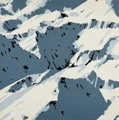 Gerhard Richter, Schweizer Alpen I (B1), 1969, Farbserigrafie auf leichtem Karton