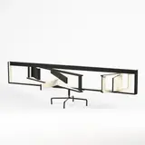 Siegfried Cremer, Ohne Titel (Kinetisches Objekt), 1960, Holz, schwarz und weiß gefasst. Mit Metallfuß