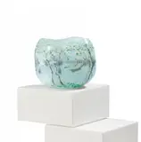 Cristallerie Daum, Kleine Vase mit Birkenwald und Schwänen