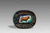 Bull in the Arena by Pablo Picasso, 1948, Weißes Steingut, partiell farbig gefasst und glasiert; ceramic, Madoura edition, sold Jun 2025
