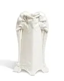 Jugendstil Vase mit Elefantenköpfen by Nymphenburg, 20. Jh, Porzellan, weiß glasiert, sold May 2025