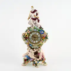 Große Pendule mit Zeus und Chronos by Meissen, Porzellan, polychrom und gold staffiert., sold May 2026