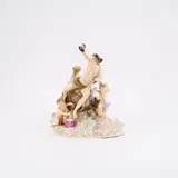 Bacchusgruppe by Meissen, 19.Jh, Porzellan, farbig staffiert, gold dekoriert, sold May 2025