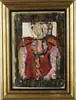 Salvador Dalí, Le Roi, Gouache on paper abstract scene of a man with crown and red and gold costume