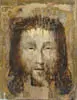 Unsigned, Christ, Oil on wood panel shows Christ’s head with crown of thorns