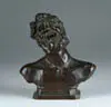 Albert Humphreys, L’Allegro, Marked “Al. Humpreys Sc. Copyrighted 1906”. Small bronze shows man with grapes on head in wild laughter