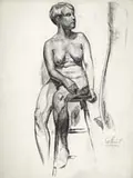 Victor Gilbert, Portfolio of 31 Sketches, Twelve signed “Gilbert”. The works are all pencil/charcoal sketches in studio of men and women, some nudes