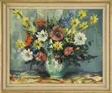 Signed, Colorful Flowers
