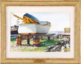 Ogden Pleissner, Boatyard, Essex, Ct