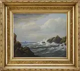 William Frederick Paskell, Rocky Coastal Seascape
