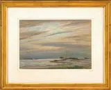 Eliot Candee Clark, Coast Scene with Sharp Clouds