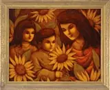 Albert Pels, Family Amongst the Sunflowers